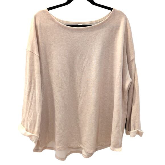 Old Navy Beige Sweater Women XXL Half Sleeve Relaxed Soft Girl Vanilla Girl - Picture 1 of 7